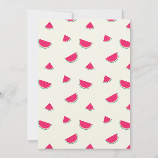 Invitation Un dans un melon premier anniversaire (Dos)