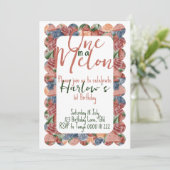 Invitation Un dans un Melon Premier Anniversaire - Vies d'été (Debout devant)