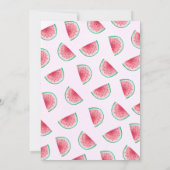 Invitation Un dans un melon rose aquarelle premier anniversai (Dos)