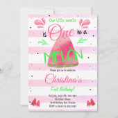Invitation Un dans un Melon Watermelon 1er Birthday Invitatio (Devant)