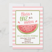 Invitation Un dans un Melon Watermelon 1er Birthday Invitatio (Devant)