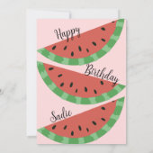 Invitation Un dans un Melon Watermelon Girls premier annivers (Dos)