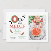 Invitation Un dans un Melon Watermelon Premier anniversaire (Devant)