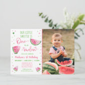 Invitation Un Dans Un Melon Watermelon Premier anniversaire (Debout devant)