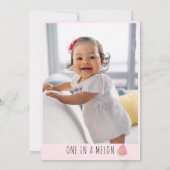 Invitation Un dans un Melon Watermelon Première fête d'annive (Dos)