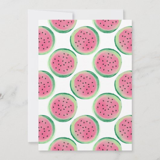 Invitation Un dans un Melon Watermelon Première fête d'annive (Dos)