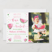 Invitation Un Dans Un Melon Watermelon Rose Green Anniversair (Devant)
