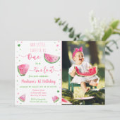 Invitation Un Dans Un Melon Watermelon Rose Green Anniversair (Debout devant)