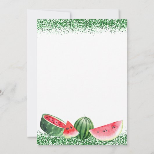 Invitation Un dans une Parties scintillant Melon Watermelon P (Dos)
