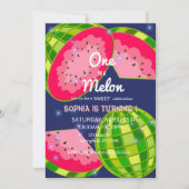 Invitation Un dans une pastèque ! 1ère fête d'anniversaire (Devant)