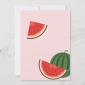 Invitation Un dans une pastèque ! 1ère fête d'anniversaire (Dos)