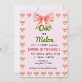 Invitation Un dans une pastèque ! 1ère fête d'anniversaire (Devant)