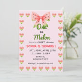 Invitation Un dans une pastèque ! 1ère fête d'anniversaire (Debout devant)