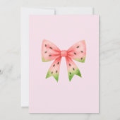 Invitation Un dans une pastèque ! 1ère fête d'anniversaire (Dos)