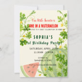 Invitation Un dans une pastèque ! 1ère fête d'anniversaire (Devant)