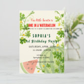 Invitation Un dans une pastèque ! 1ère fête d'anniversaire (Debout devant)