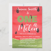 Invitation Un dans une pastèque Melon 1er anniversaire (Devant)