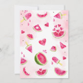 Invitation Un dans une pastèque Melon 1er anniversaire (Dos)