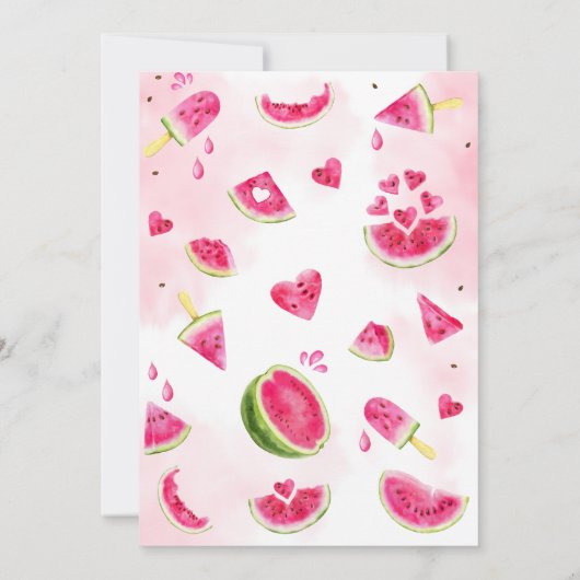 Invitation Un dans une pastèque Melon 1er anniversaire (Dos)