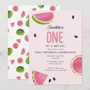Invitation Un dans une pastèque Melon Anniversaire d'été