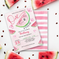 Un dans une pastèque Melon Aquarelle Anniversaire