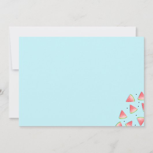 Invitation Un dans une pastèque Melon Photo d'anniversaire (Dos)
