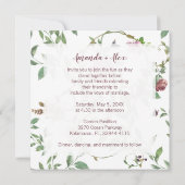 Invitation Un décor floral romantique et joyeux (Dos)