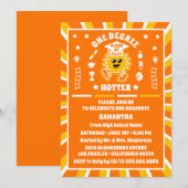 Invitation Un Degré Hotter Retro Graduation (Devant / Derrière)