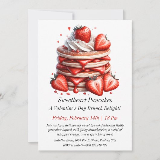 Invitation Un délice de brunch pour la Saint-Valentin ! (Devant)