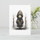 Invitation Un design de fantôme amusant et effrayant (Debout devant)