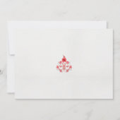 Invitation un design de fleur rouge sur un arrière - plan bla (Devant)