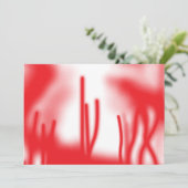 Invitation Un design graphique avec sha rouge et orange audac (Debout devant)