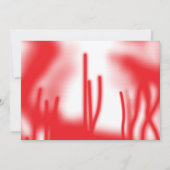 Invitation Un design graphique avec sha rouge et orange audac (Dos)