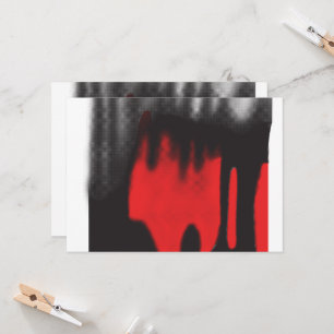 Invitation Un design graphique rouge avec un habillage géomét