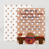 Invitation Un dîner d'action de grâces doux et simple (Devant / Derrière)