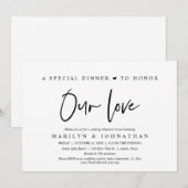 Invitation Un Dîner Spécial Pour Honorer Notre Amour, Répétit (Devant / Derrière)
