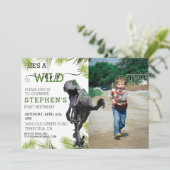 Invitation Un Dinosaure sauvage Rapporteure de photos Jurassi (Debout devant)