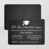 Invitation Un Diplôme En Maison Ouverte Laisser L'Aventure Co (Devant / Derrière)