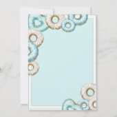 Invitation Un doux Baby shower d'aquarelle Bleu beignets (Dos)