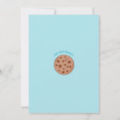 Invitation Un doux biscuit bleu premier anniversaire (Dos)