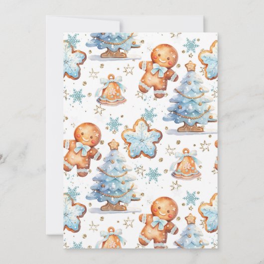 Invitation Un doux Cookie Boy Noël 1 anniversaire (Dos)