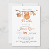 Invitation Un doux petit baby shower d'automne citrouille béb (Devant)