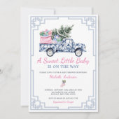 Invitation Un doux petit bébé Baby shower Chinoiserie d'hiver (Devant)