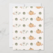 Invitation Un doux petit Citrouille Baby shower d'automne (Dos)