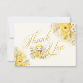 Invitation Un doux petit miel Baby shower d'abeilles Merci (Devant)