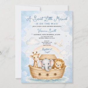 Invitation Un doux petit miracle Douce fête prénatale sur l'A