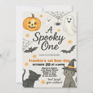 Invitation Un Éffrayant   1er anniversaire Halloween