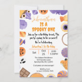 Invitation Un Éffrayant" Halloween 1er anniversaire Invitatio (Devant)