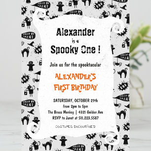 Invitation Un effrayant Spooktacular pour un 1er anniversaire