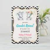 Invitation Un éléphant de sexe révèle l'invitation de la fête (Debout devant)